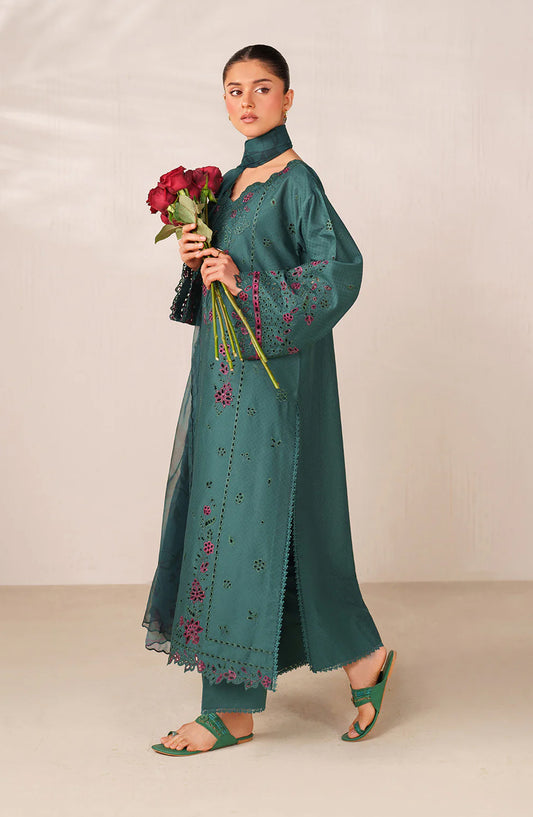 Iznik Exclusive Embroidered Lawn Unstitched 3 Piece Suit - UE-626 - IZN26RM - Green - Ramadan Collection