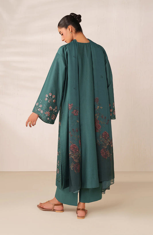 Iznik Exclusive Embroidered Lawn Unstitched 3 Piece Suit - UE-625 - IZN26RM - Green - Ramadan Collection