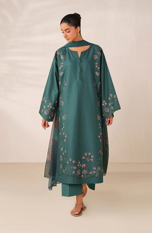 Iznik Exclusive Embroidered Lawn Unstitched 3 Piece Suit - UE-625 - IZN26RM - Green - Ramadan Collection