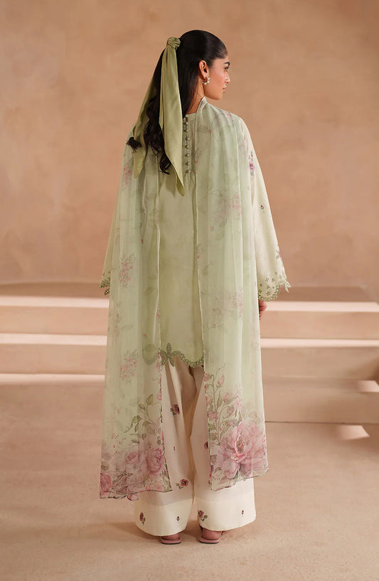 Iznik Exclusive Embroidered Lawn Unstitched 3 Piece Suit - UE-606 - IZN26RM - Green - Ramadan Collection