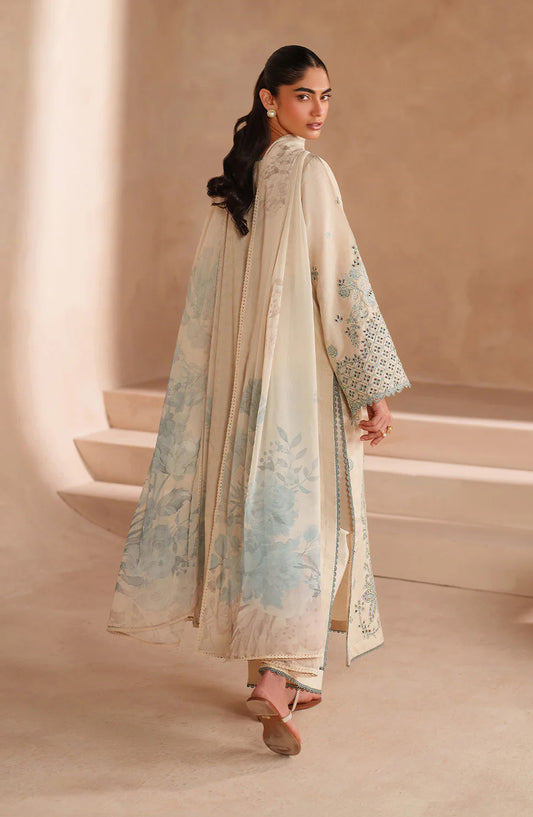 Iznik Exclusive Embroidered Lawn Unstitched 3 Piece Suit - UE-605 - IZN26RM - Fawn - Ramadan Collection