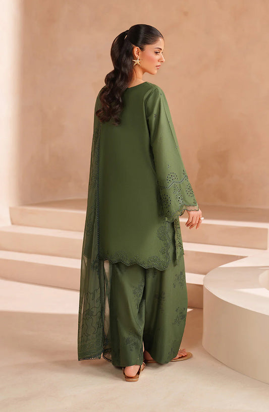 Iznik Exclusive Embroidered Lawn Unstitched 3 Piece Suit - UE-603 - IZN26RM - Green - Ramadan Collection