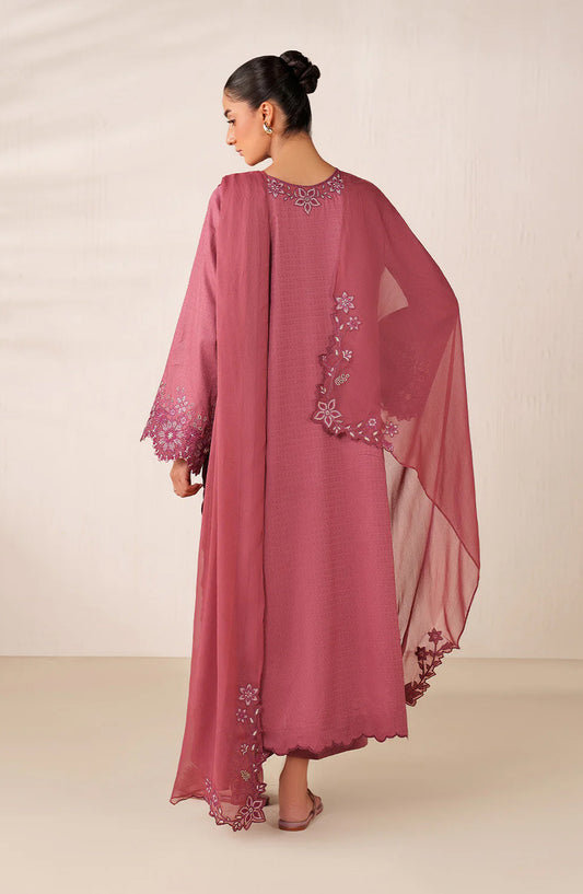 Iznik Exclusive Embroidered Lawn Unstitched 3 Piece Suit - UE-598 - IZN26RM - Pink - Ramadan Collection