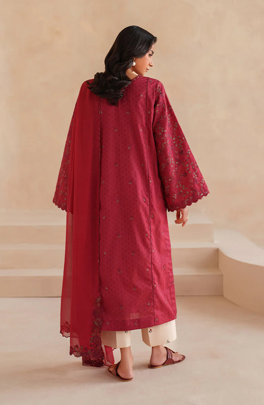 Iznik Exclusive Embroidered Lawn Unstitched 3 Piece Suit - UE-596 - IZN26RM - Pink - Ramadan Collection