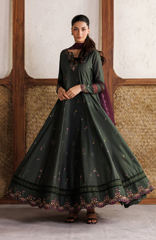 Iznik Festive Embroidered Lawn Unstitched 3 Piece Suit - IBE-03 - IZN26FSL - Green - Summer Collection