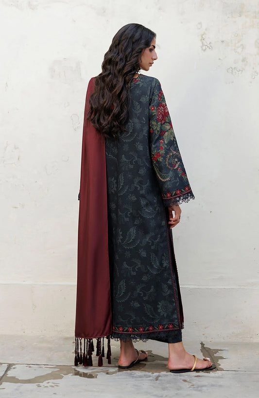 Iznik Pre Fall Embroidered Viscose Linen Unstitched 3 Piece Suit - IPF-31 - IZN26PF - Black - Winter Collection