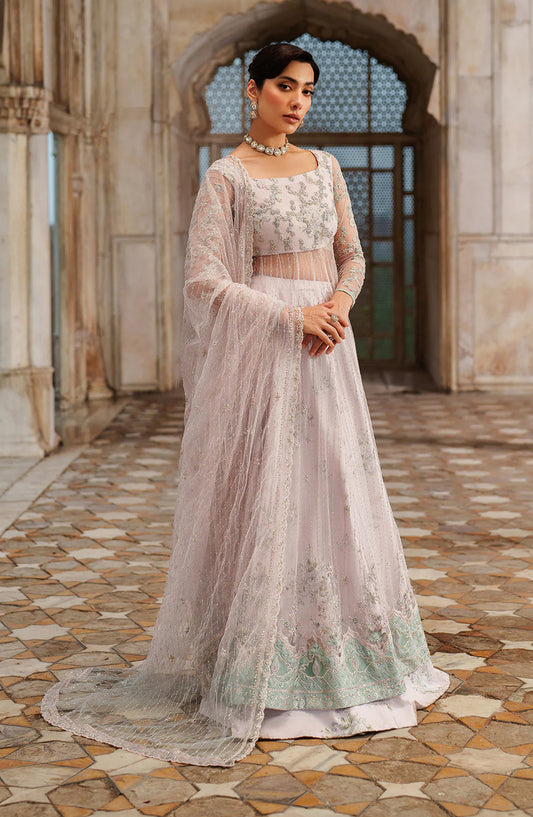 Iznik Embroidered Net Unstitched 3 Piece Suit - UE-552 - IZN25PRF - Purple - Formals Collection