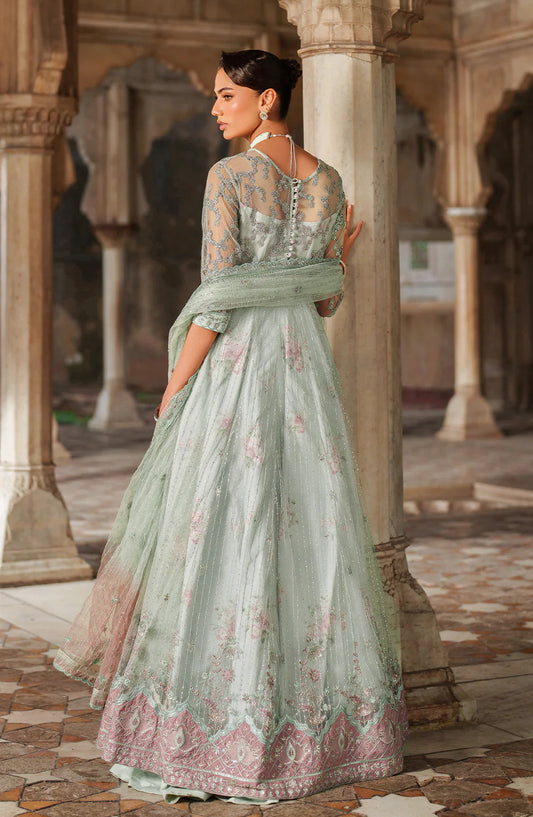 Iznik Embroidered Net Unstitched 3 Piece Suit - UE-553 - IZN25PRF - Blue - Formals Collection