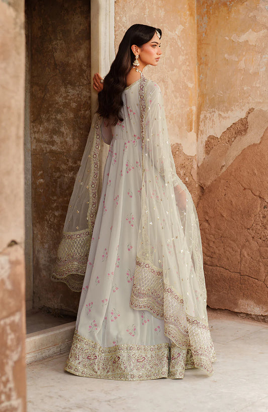Iznik Embroidered Chiffon Unstitched 3 Piece Suit - UE-551 - IZN25PRF - Grey - Formals Collection