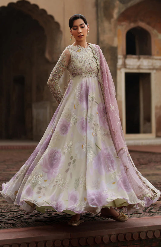 Iznik Embroidered Chiffon Unstitched 3 Piece Suit - UE-546 - IZN25PRF - Purple - Formals Collection