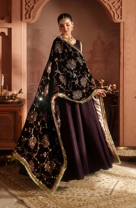 Iznik Raagni Formals Embroidered Net Unstitched 3 Piece Suit - IV-63 - IZN25RGN - Purple - Winter Collection