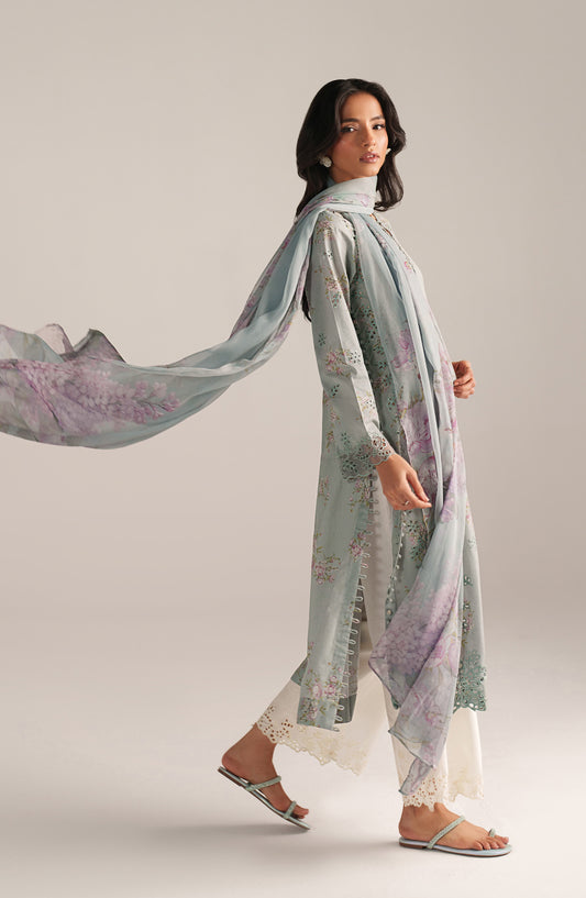 Iznik Embroidered Lawn Unstitched 3 Piece Suit - SS-12 - IZN26SP - Blue - Spring Summer Collection