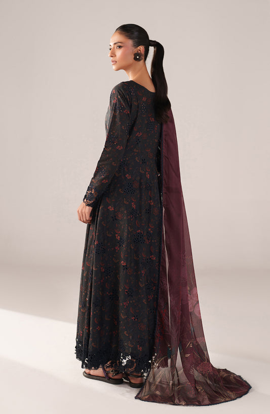 Iznik Embroidered Lawn Unstitched 3 Piece Suit - SS-09 - IZN26SP - Black - Spring Summer Collection