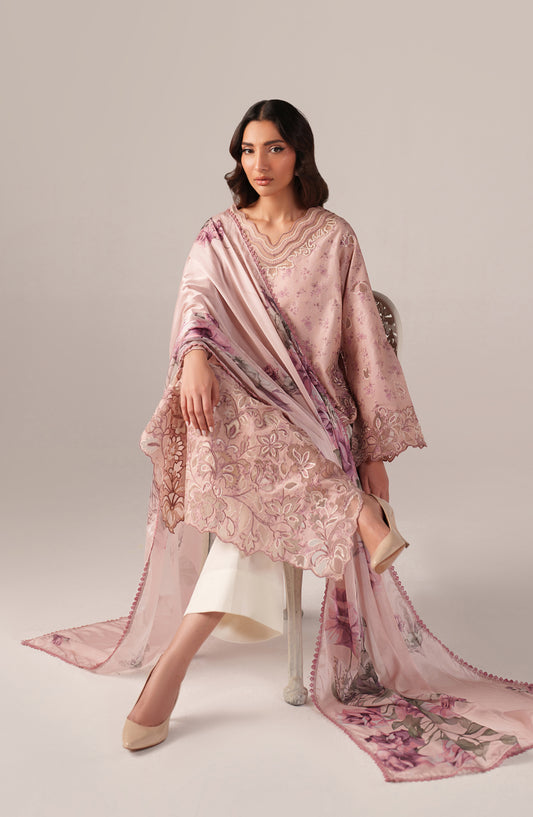 Iznik Embroidered Lawn Unstitched 3 Piece Suit - SS-05 - IZN26SP - Pink - Spring Summer Collection