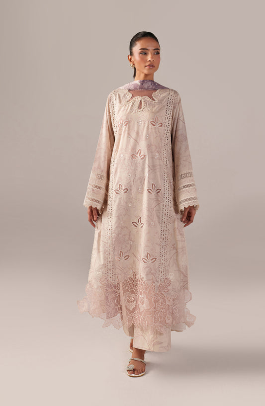 Iznik Embroidered Lawn Unstitched 3 Piece Suit - SS-01 - IZN26SP - Pink - Spring Summer Collection