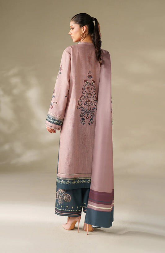 Iznik Embroidered Khaddar Unstitched 3 Piece Suit - UE-569 - IZN25KHD - Tea Rose - Winter Collection
