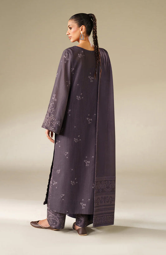 Iznik Embroidered Khaddar Unstitched 3 Piece Suit - UE-558 - IZN25KHD - Grape Thistle - Winter Collection