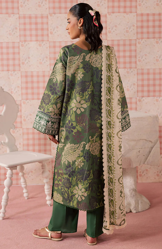 Jahaan by Mahnur Embroidered Lawn Unstitched 3 Piece Suit - MJ-06 - MH26JHN - Green - Summer Collection