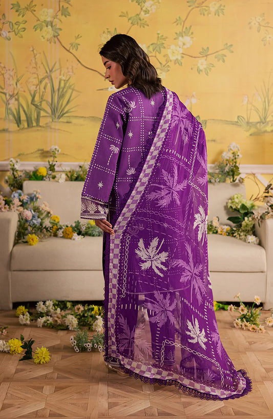 Jahaan by Mahnur Embroidered Lawn Unstitched 3 Piece Suit - MJ-04 - MH26JHN - Purple - Summer Collection