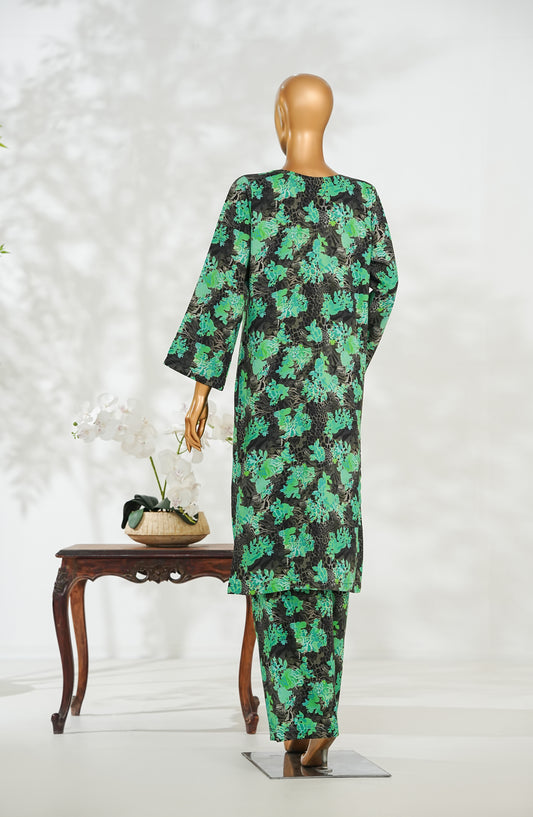 Janaan by Amna Khadija Printed Premium Linen Stitched 2 Piece Set - JDL-08 - AM25JNDL - Green - Casual Collection