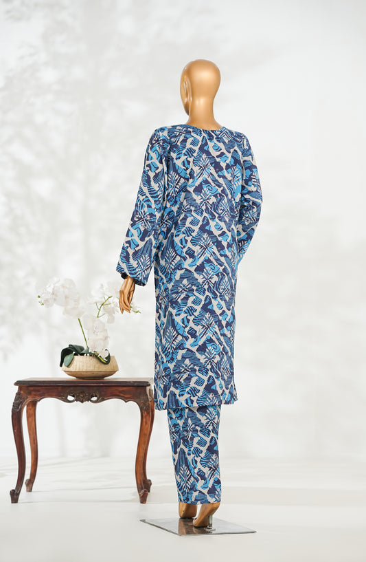 Janaan by Amna Khadija Printed Premium Linen Stitched 2 Piece Set - JDL-03 - AM25JNDL - Blue - Casual Collection