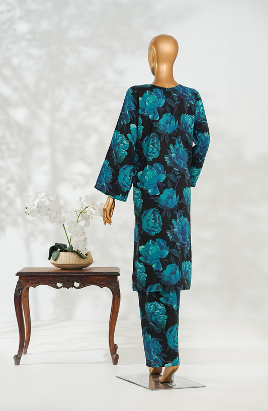 Janaan by Amna Khadija Printed Premium Linen Stitched 2 Piece Set - JDL-01 - AM25JNDL - Blue - Casual Collection