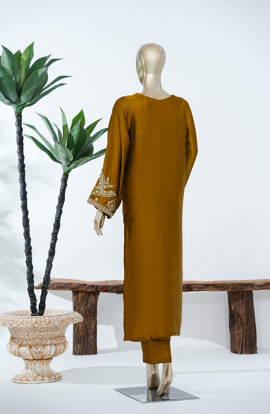 Jannah Noe by Amna Khadija Embroidered Shamooz Silk Stitched 2 Piece Suit - JNLS-06 - AM26JNLS - Dhani - Festive Collection