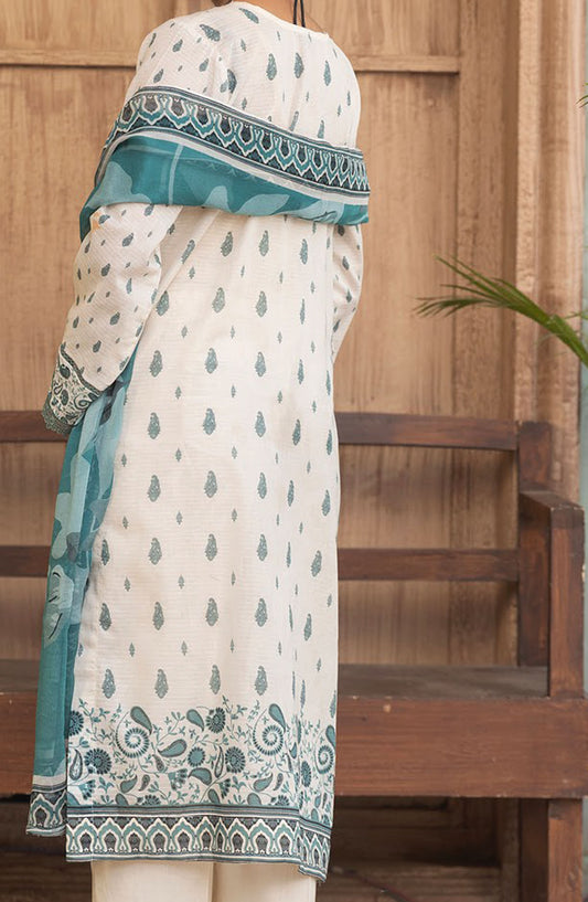 Jasmine Embroidered Lawn Unstitched 3 Piece Suit - Design-09 - AK25JSM13 - Cream - Summer Collection