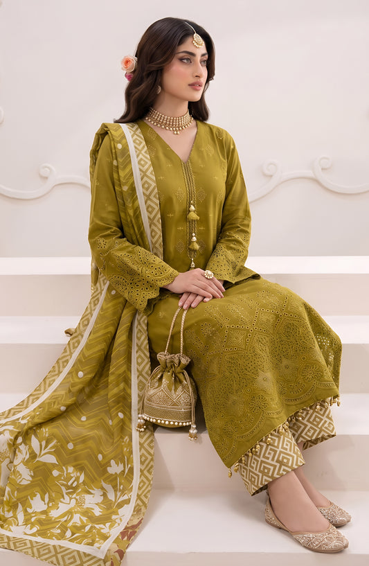 Jeem by Al Karim Chikankari Lawn Unstitched 3 Piece Suit - D-08 - AK26TWJ - Dhani - Summer Collection