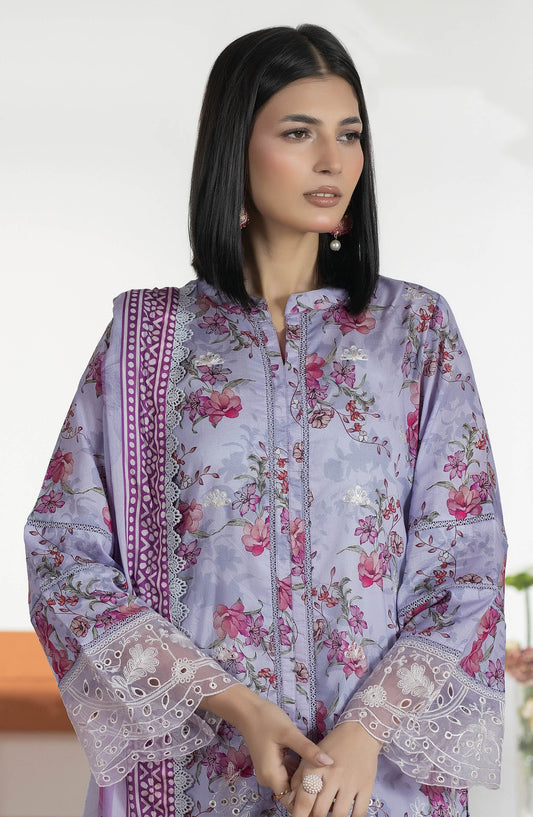 Jhanvi by Johra Embroidered Lawn Unstitched 3 Piece Suit - JS-26 - JH26JHN - Blue - Summer Collection