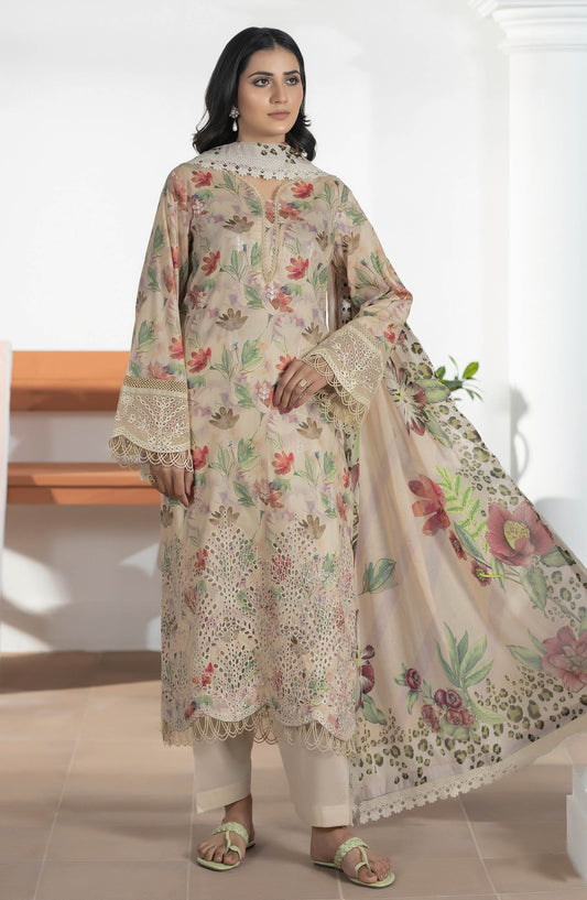 Jhanvi by Johra Embroidered Lawn Unstitched 3 Piece Suit - JS-25 - JH26JHN - Light Pink - Summer Collection