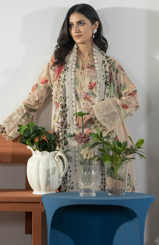 Jhanvi by Johra Embroidered Lawn Unstitched 3 Piece Suit - JS-25 - JH26JHN - Light Pink - Summer Collection