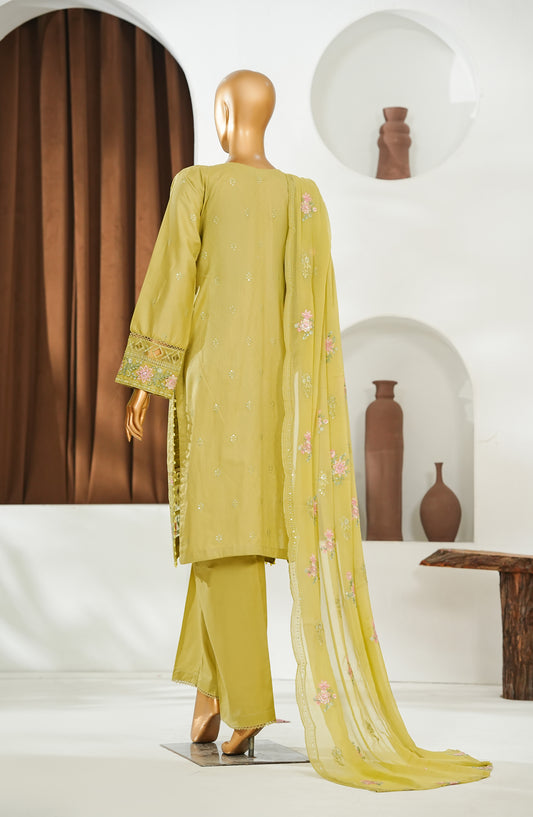 Jhoomar by Amna Khadija Embroidered Lawn Stitched 3 Piece Suit - JSLF-05 - AM26JSLF - Dhani - Festive Collection