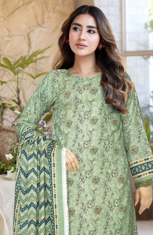 Johra Glow Printed Lawn Unstitched 3 Piece Suit - JH-1424 - JH25GLOW - Green - Casual Collection