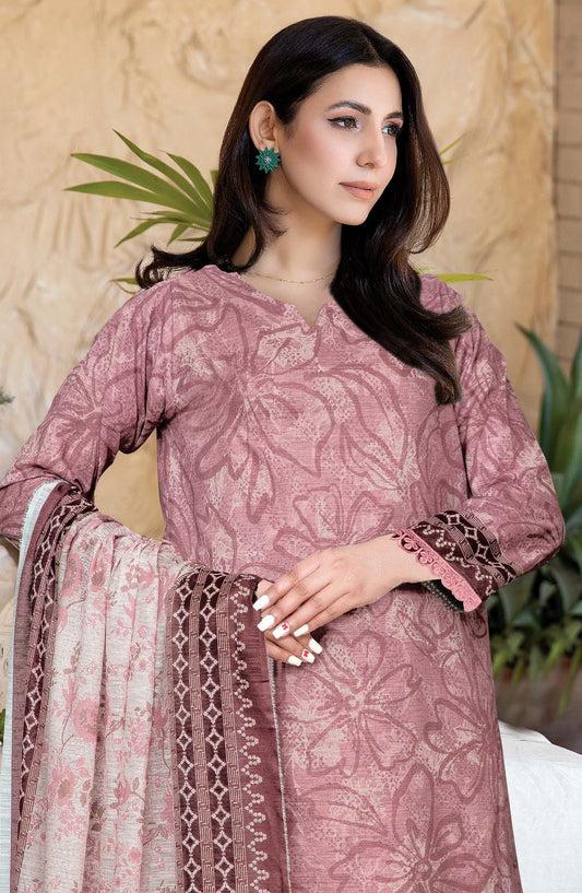 Johra Glow Printed Lawn Unstitched 3 Piece Suit - JH-1423 - JH25GLOW - Pink - Casual Collection