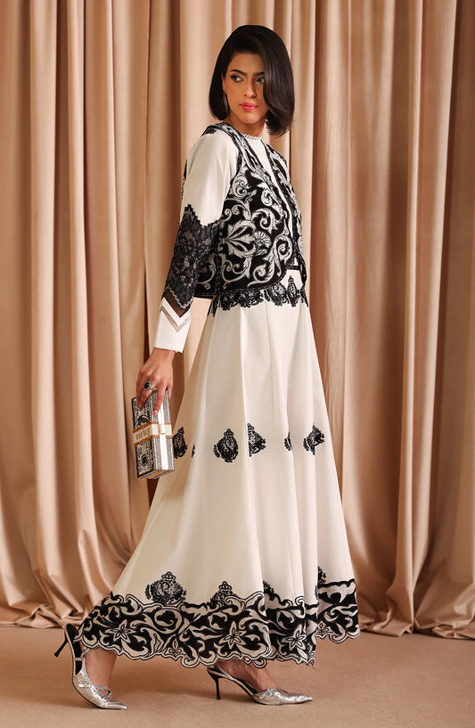Joy Embroidered Lawn Stitched 2 Piece Suit - Tessa - JY26ED - White - Eid Collection