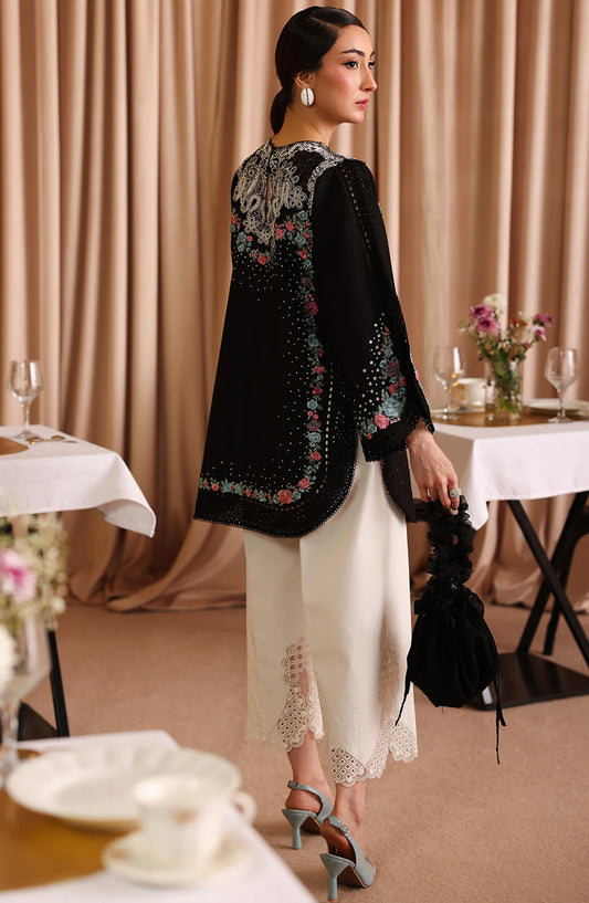 Joy Embroidered Lawn Stitched 2 Piece Suit - Alice - JY26ED - Black - Eid Collection