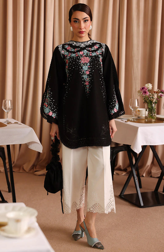 Joy Embroidered Lawn Stitched 2 Piece Suit - Alice - JY26ED - Black - Eid Collection