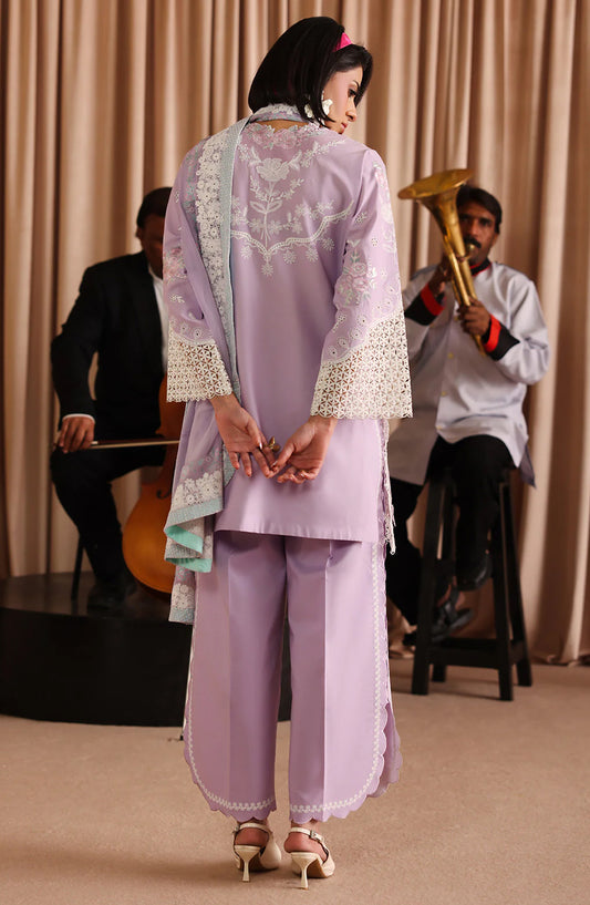 Joy Embroidered Lawn Stitched 2 Piece Suit - Emily - JY26ED - Lilac - Eid Collection