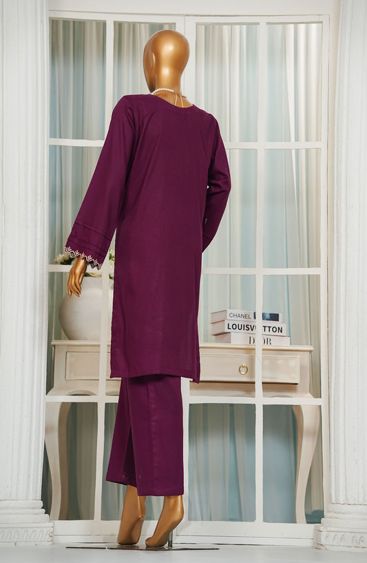 Kaya by Amna Khadija Premium Embroidered Cutwork Jacquard Cambric Stitched 2 Piece Suit - AM25KY - KEE-02 - Purple - Festive Collection