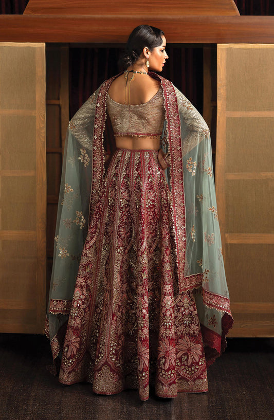 Kaashvi by Ayzel Embroidered Raw Silk Unstitched 3 Piece Suit - ROSHAANI - AY25KSH - Pink - Wedding Collection