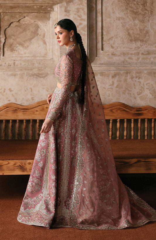 Kaashvi by Ayzel Embroidered Raw Silk Unstitched 3 Piece Suit - RAAHIYA - AY25KSH - Pink - Wedding Collection