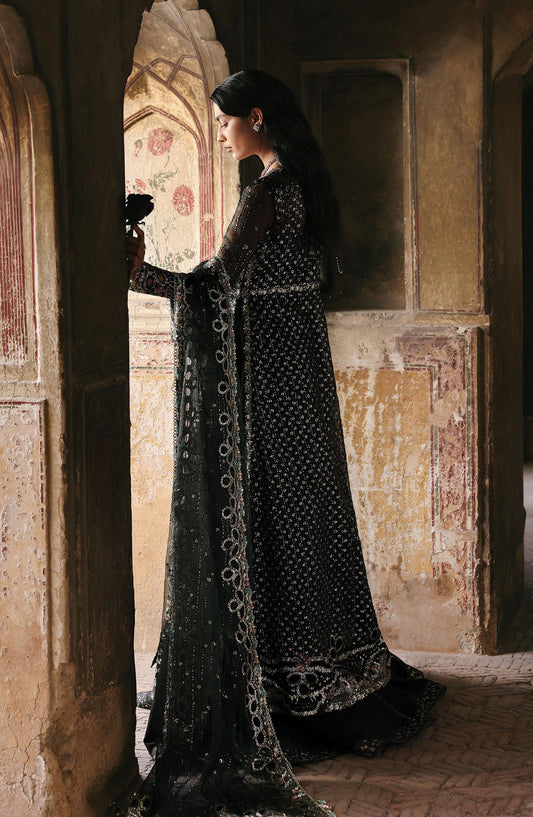 Kaashvi by Ayzel Embroidered Organza Unstitched 3 Piece Suit - ARUSHI - AY25KSH - Black - Wedding Collection