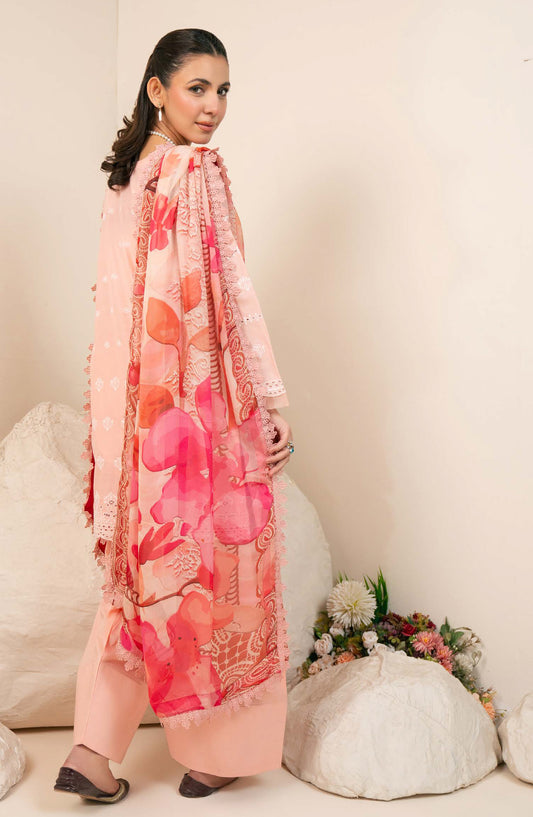 Kaashvi by Johra Embroidered Chikankari Lawn Unstitched 3 Piece Suit - JS-139 - JH26KVI - Pink - Summer Collection