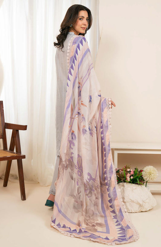 Kaashvi by Johra Embroidered Chikankari Lawn Unstitched 3 Piece Suit - JS-138 - JH26KVI - Blue - Summer Collection