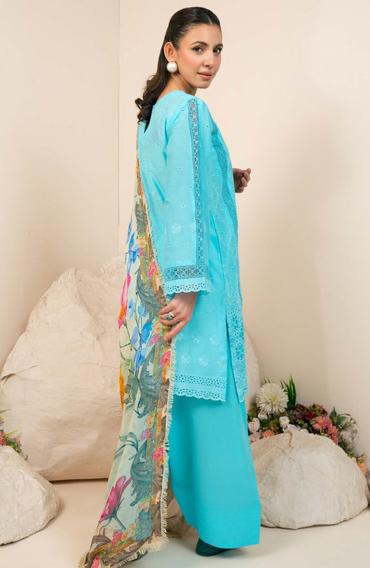 Kaashvi by Johra Embroidered Chikankari Lawn Unstitched 3 Piece Suit - JS-136 - JH26KVI - Blue - Summer Collection