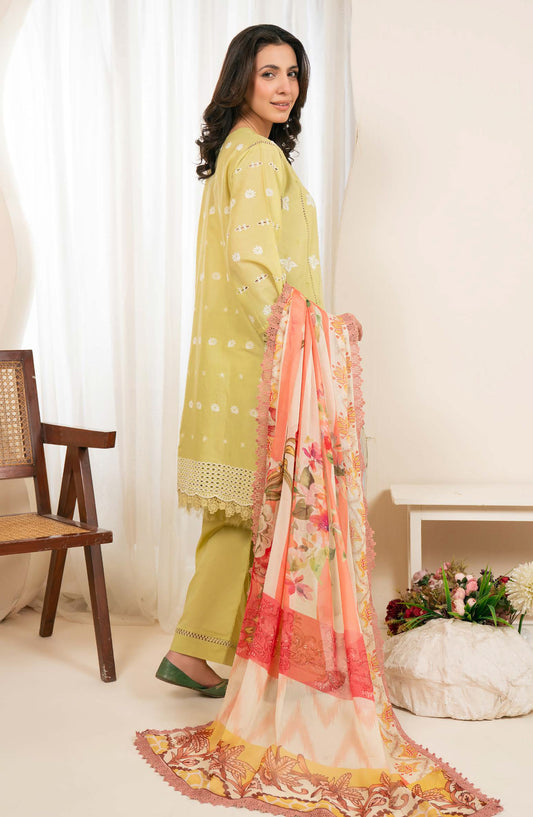 Kaashvi by Johra Embroidered Chikankari Lawn Unstitched 3 Piece Suit - JS-134 - JH26KVI - Dhani - Summer Collection