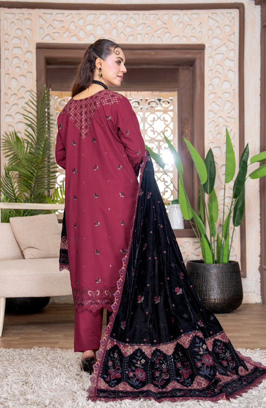 Kahani by Riaz Arts Embroidered Peach Unstitched 3 Piece Suit - D-03 - RA26KNI - Pink - Premium Collection