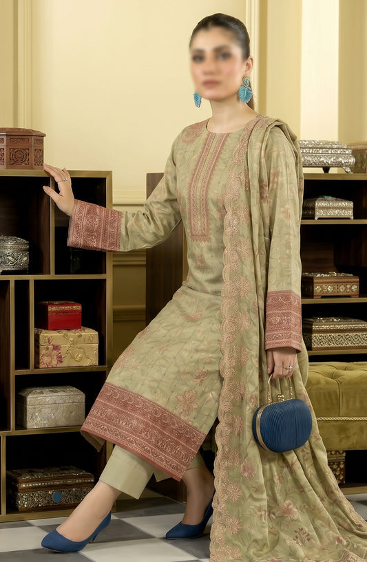 Kayseria by Al Karim Embroidered Lawn Unstitched 3 Piece Suit - D-12 - AK26KYS - Green - Summer Collection