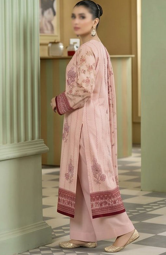 Kayseria by Al Karim Embroidered Lawn Unstitched 3 Piece Suit - D-08 - AK26KYS - Pink - Summer Collection